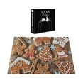 thumbnail image 4 of Ambesonne Gingerbread Man Jigsaw Puzzle Durable Cardboard, Cookies Snow, 1000 pcs, Umber Pale Brown White, 4 of 6