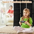 thumbnail image 4 of CL.HPAHKL Room Divider and Folding Privacy Screen, Woven Fiber Partition and Dividers Freestanding, Partition Room Dividers for Home Office Restaurant Bedroom, Black, 6 Panel, 4 of 7