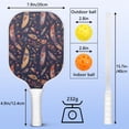 thumbnail image 4 of Pickleball Paddles Set Of 2, Fiberglass Surface, Colorful Feather Print, 4 Balls & Bag, 4 of 5