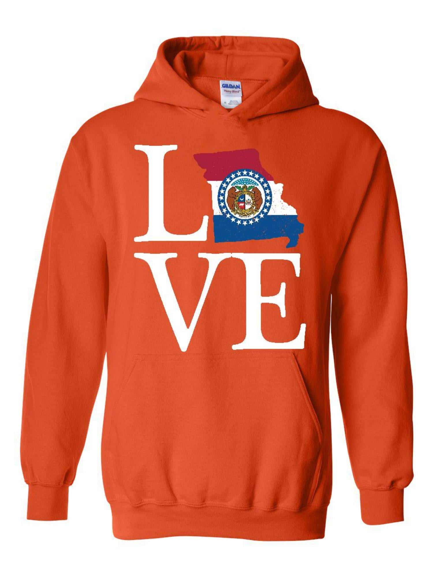 Normal is Boring Unisex Love Missouri State Flag Hoodie Sweatshirt