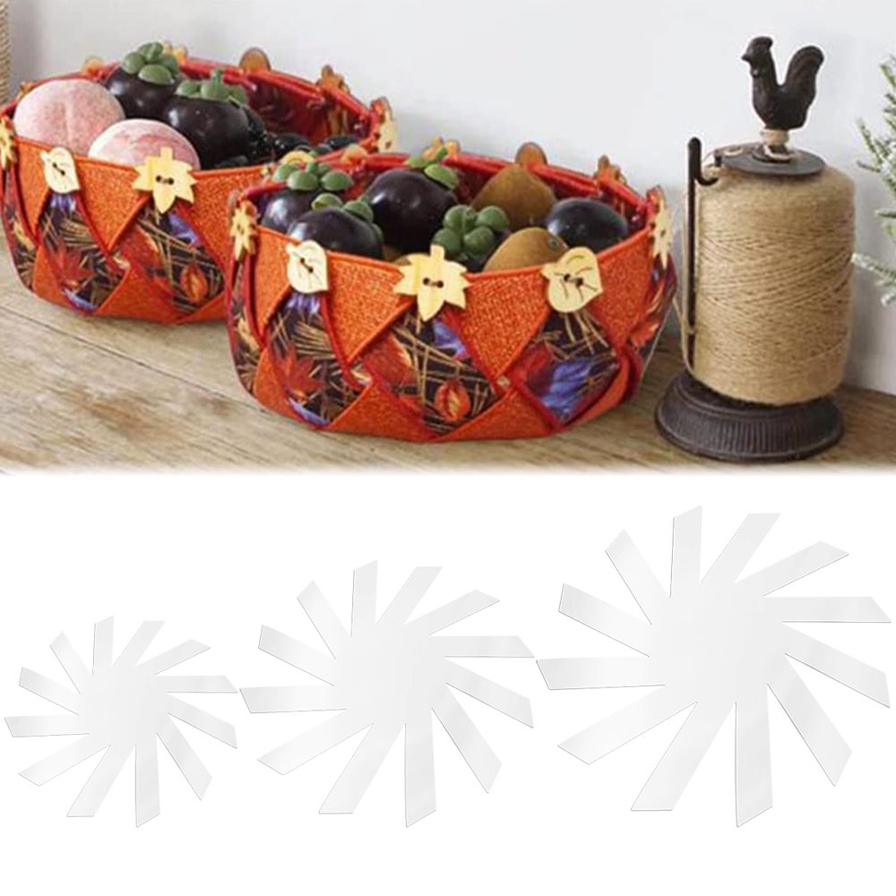 Lot De 3 Gabarits De Couture – 8, 12 Et 15 Pouces, Pour Paniers En Spirale Tissés, Idéal Patchwork - 8