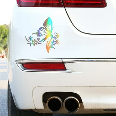 Walbest 1 Pack Car Stickers, Reflective Butterfly Car Funny Sticker for Universal Auto Car SUV