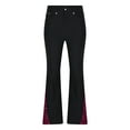 thumbnail image 4 of Wyobmus Men's Sequin Flared Pants Vintage 60S 70S Twill Bell Bottom Pants Stretch Fit Classic Comfort Dancing Party Pants Burgundy, 4 of 5