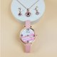 thumbnail image 3 of Mirar Juego de regalo de 4 piezas para mujer, collar, pendientes, caja de reloj para mujer, juego de regalo de joyería para mujeres y niñas 1 1, 3 of 5