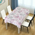 thumbnail image 7 of GZHJMY Pink Sheep Tablecloth, Rectangle Waterproof Washable Polyester Table Cover for Picnic Dinner Holiday Party Decor, 60 x 90 Inch, 7 of 7