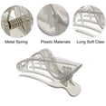 thumbnail image 4 of Unique Bargains 2pcs Plastic Hair Claws Hair Clips Hair Barrettes for Women Light Gray 3.39''x1.89''x0.91'', 4 of 7