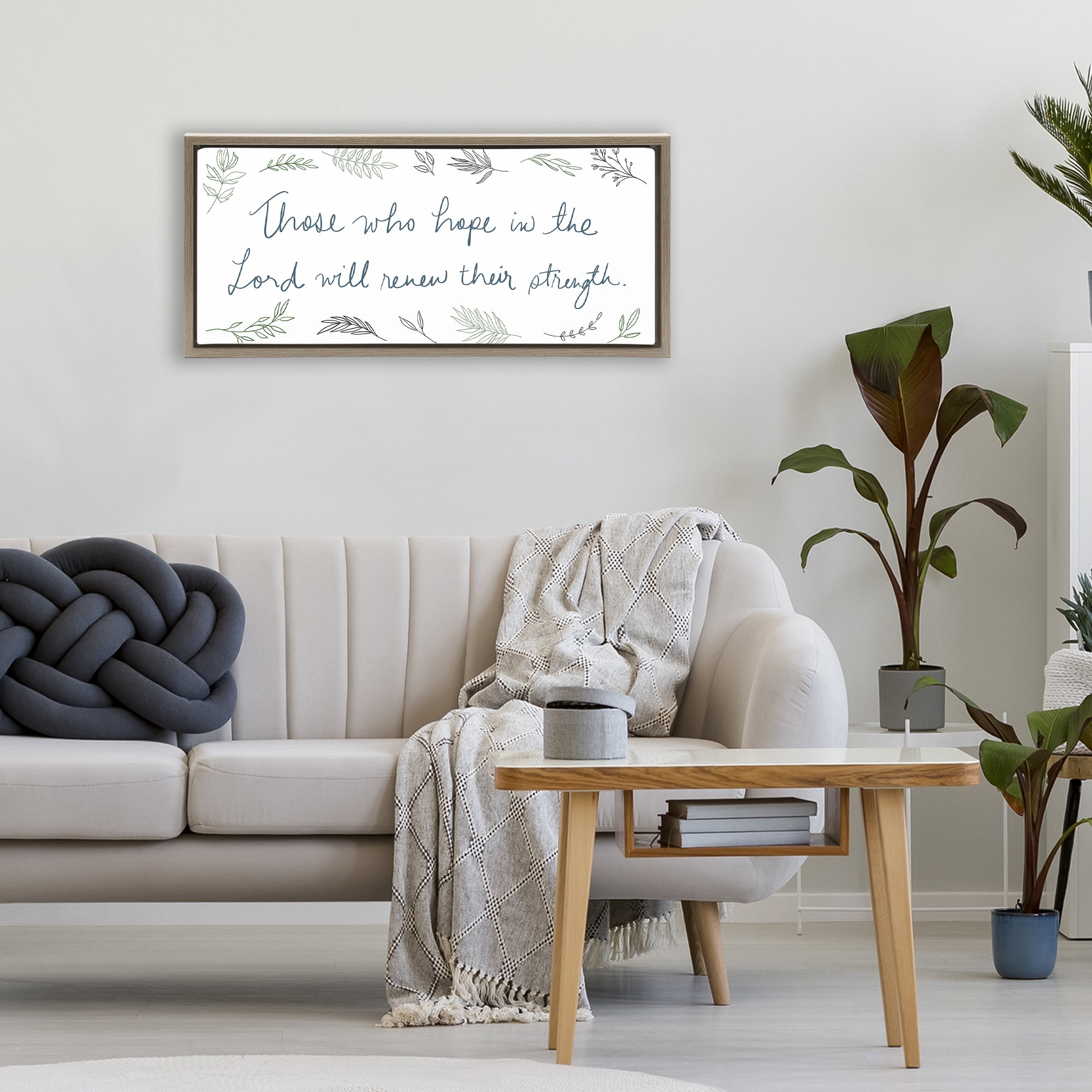 Stupell Industries Renew Their Strength Brown Framed Floater Canvas Wall Art, design by SD Graphics Studio