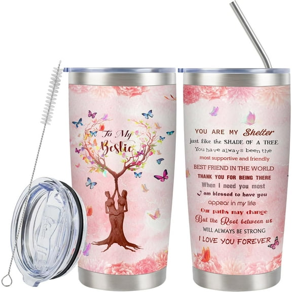 Best Bestie Birthday Gifts for Friends Female Gifts for Friends Women Birthday Gifts for Friend Friendship Gifts for Women Friends Best Friend Birthday Gifts Ideas Tumbler for Bestie