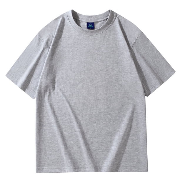 Camiseta de manga corta con hombros descubiertos y manga corta para hombres de talla grande y gordos, y camiseta básica de media manga para hombres jóvenes de talla grande