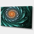 thumbnail image 2 of Art Numérique Fractal Flower Turquoise - Impression sur Toile Florale, 2 of 3