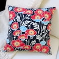 thumbnail image 3 of ARTISAN PILLOWS  Pristine Poppy Pink or Midnight Blue 20-inch Indoor Throw Pillow Cover Pink, 3 of 5
