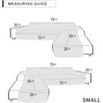 thumbnail image 6 of Easy-Going Reversible L Shape Sofa Slipcover Sectional Couch Cover, Small Size, Chocolate, 6 of 7