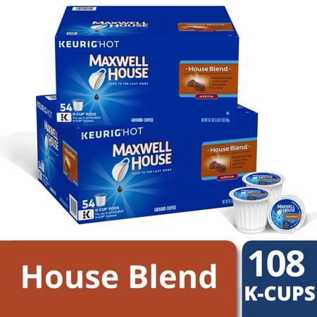 (2 Pack) Maxwell House House Blend Coffee K-Cup Packs 54 ct Box