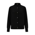 thumbnail image 5 of FRSASU Women's Sweaters Lightweight Fall Winter Casual Long Sleeve Crewneck Button up Coats Black, 5 of 8