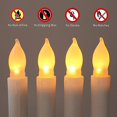 thumbnail image 3 of 12 velas LED sin llama con pilas, velas votivas LED cónicas para Navidad, boda, fiesta de cumpleaños, decoración de habitación de Halloween, 6,5 x, 3 of 5