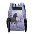 thumbnail image 3 of PVC Transparent Backpacks Clear Backpack for Travel and Outings Black Horse and Pink Unicorn, 3 of 7