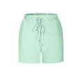 thumbnail image 6 of Shorts Sets for Women Texture Cap Sleeve Tops Matching Drawstring Shorts Casual Loose Workout Outfits Sweatsuit, 6 of 9