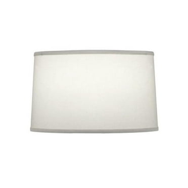 14 x 15 x 9 in. Natural Butcher Linen Self Fold Trim Drum Lamp Shade with Brass Top Ring