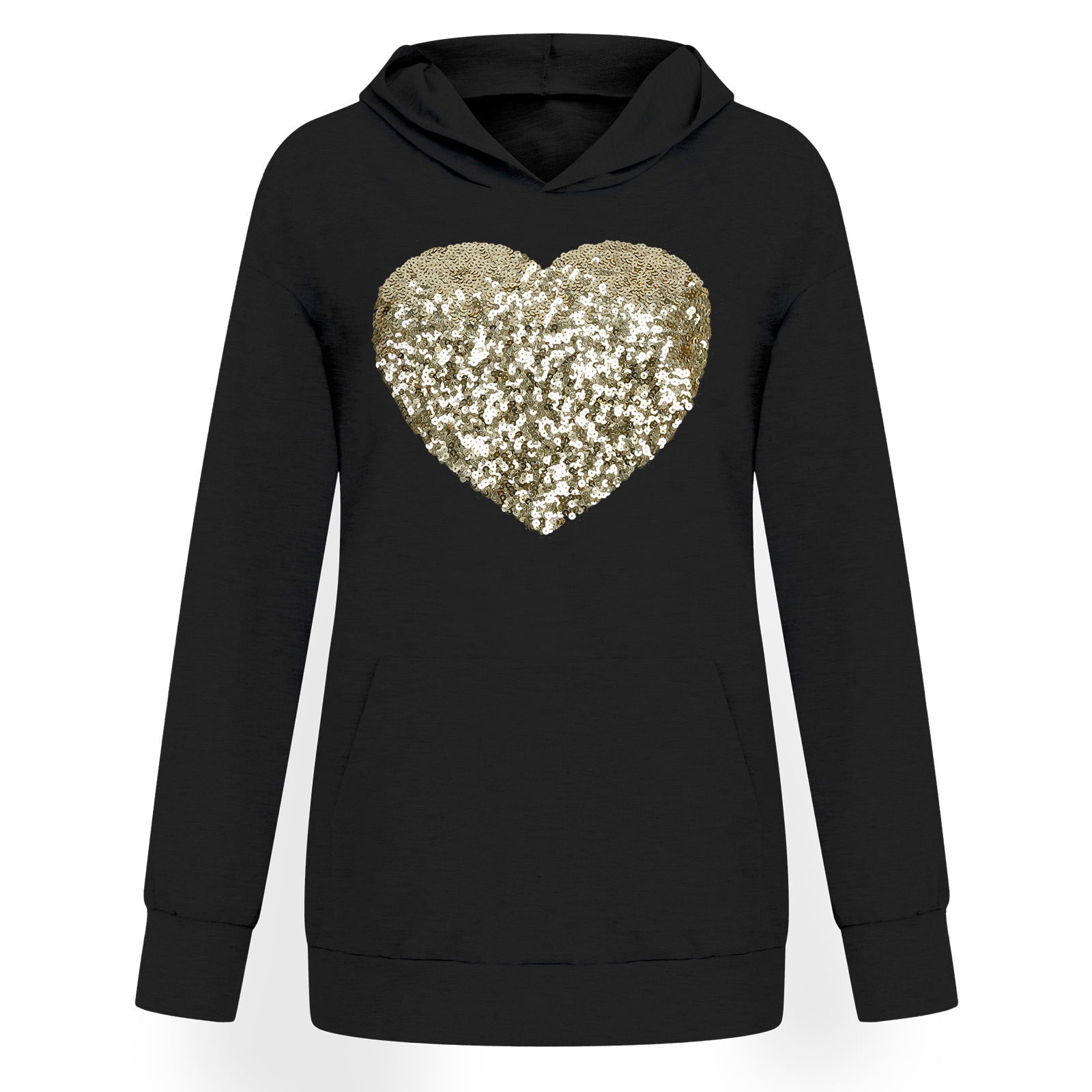 Topshop glitter heart clearance hoodie
