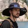 thumbnail image 4 of Kugisaki Sun Hat with Fans Solar Power Fan Wide Brim Sun Hat Fishing Essentials for Hiking Beach Summer Outdoor, 4 of 6
