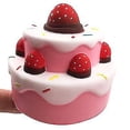 thumbnail image 2 of Juguete blando para aliviar el estrés con ejercicios manuales, tarta de fresas, 2 of 5