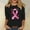 Black, variant on Breast Cancer Print Tops Casual Pullover Blouse Wowen's Graphic Tees Long Sleeve Shirts Fall Winter Crewneck Comfy Shirts Gray S