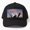 Black, variant on Folding of Space Baseball Cap, Science Fiction Dimension Graphic Design, Classic Hat