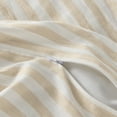 thumbnail image 7 of Peace Nest 2 Pieces 100% Flax Linen Stripe Printed Breathable & Moisture-Wicking Duvet Cover Set, Yellow/White, Full/Queen, 7 of 7
