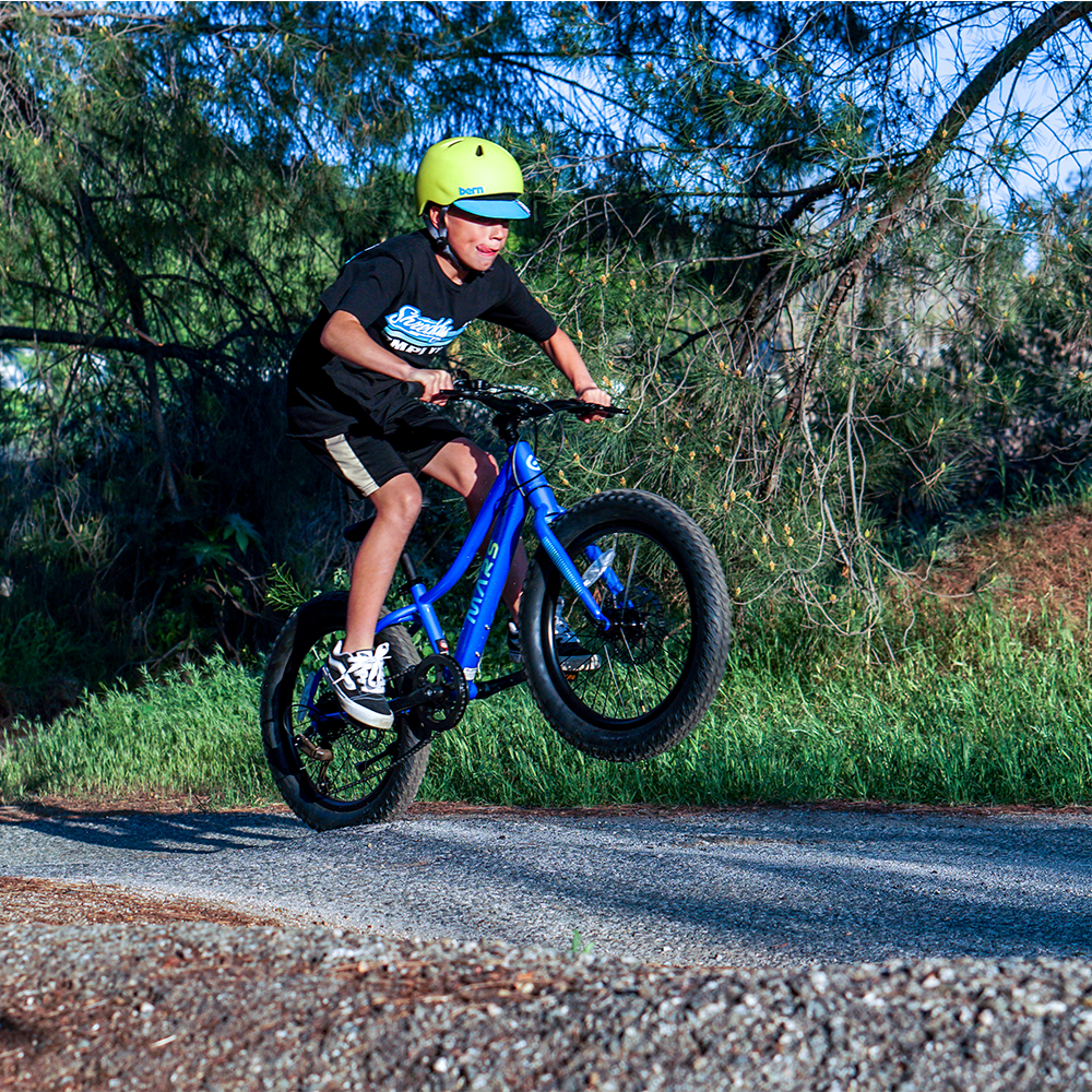 Glerc Mars Kids Mountain Bike, 20 Inch Fat Tire Bike for Teen Ages 6-12 Year Old, Bicycle with 2.8-Inch Wide Tires and 6 Speed Drivetrain,Blue