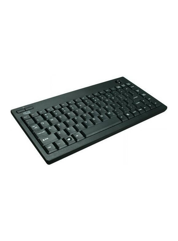 Adesso WKB-3100UB 2.4 GHz RF Wireless Mini keyboard built-in Optical trackball, with mini receiver and receiver holder