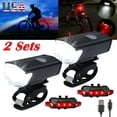 thumbnail image 2 of HLONK USB Rechargeable LED Bicycle Headlight & Rear Lamp  700 lm  Black (2 Pack), 2 of 12