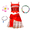 D025-Red, variant on AoDai Girl Princess Costume - Moana Adventure Dress Set - Two-piece Crop Top and Skirt Set for Birthday Party Clothing