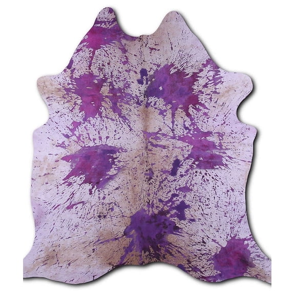 Backbone cowhide rugs for sale DISTRESSED PURPLE rug