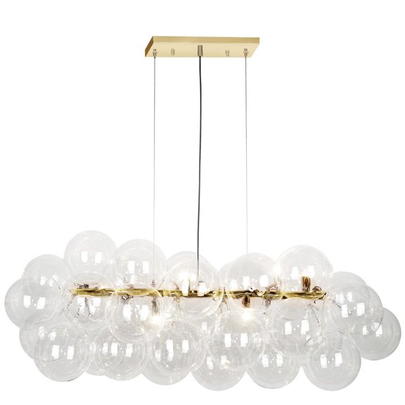 Dainolite 10LT Halogen Horiz Pendant, AGB, Clear Glass
