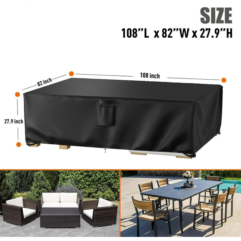 Waterproof Patio Furniture Cover Couch Sofa Set Table Chairs 108x82x28 inches Walmart