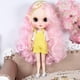 thumbnail image 3 of Peluca larga y rizada a escala 1/6 con casco para muñeca Blythe (accesorios DIY) Rosado, 3 of 8