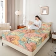 thumbnail image 4 of Manfei Chic Flower 4pcs Bed Sheets for Adults Female Men,Spring Garden King Sheets,Exotic Style Super Cozy Sheet Set,Ultra Soft Home Decor, 4 of 7