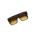 thumbnail image 5 of grinderPUNCH Chain Temple Gold Plastic Oversized Flat Top Celebrity Sunglasses, 5 of 5