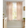 thumbnail image 4 of Beige Ombre Sheer Curtains 39 Inch Length 2 Panels Set for Living Room/Bedroom, Modern Abstract Art Gradient Kitchen Curtains Grommet Semi-Sheer Curtains Drapes Voile Window Treatments 27.5"x39"x2, 4 of 7