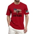 thumbnail image 2 of Hogleaql American Flag T-Shirt for Men Crew Neck American Flag Short Sleeve T-Shirt Patriotic Dressy Independence Day Loose Shirts Red 4XL, 2 of 6