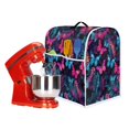 thumbnail image 2 of ZIATUBLES Kitchen Stand Mixer Dust Proof Cover Multi-Functional Small Appliance Accessories with Top Handle and Front Storage Pockets for 4.5-5 Quart Stand Mixer, Butterfly Leaf, 2 of 7