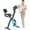 Light Blue + Metal, variant on LuckyNote Folding Exercise Bike, 2-in-1 Upright & Recumbent X-Bike with 16-Level Magnetic Resistance, 350 LBS Capacity, White