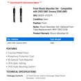 thumbnail image 2 of Front Shock Absorber Set - Compatible with 2003 GMC Savana 2500 AWD, 2 of 2