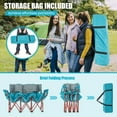 thumbnail image 4 of GVN Camping Seat Chair, Picnic Chair,3 Person Folding Camping Chair with 2 Cup Holders Cotton Padding & Storage Bag-Blue, 4 of 10