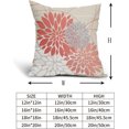 thumbnail image 4 of Coral Pillow Covers 18x18 Inch Dahlia Flower Dark and Light Coral Pink Colored Pillow Case Farmhouse Outdoor Decor for Home Bedroom Living Room Summer Floral Linen Square Cushion Cover, Set of 2, 4 of 5