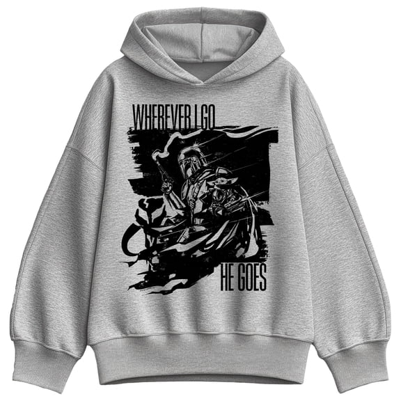 Star Wars - Wherever I Go Oversized Fleece Hoodie Sweatshirt