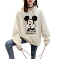thumbnail image 1 of Women Oversize Hoodie Mickey Mouse Printed Winter Sweatshirt With Front Pocket, 1 of 3