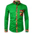 thumbnail image 1 of Zmoon Chemise Cardigan à Manches Longues Style Africain pour Hommes, 1 of 4