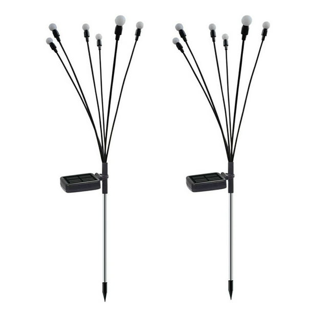Inteprter 2 piezas de luz Solar para jardín, Patio trasero, Patio de casa, lámpara de tierra impermeable, accesorios de iluminación para exteriores, Iluminación y accesorios Blanco cálido Inteprter HA073260-01