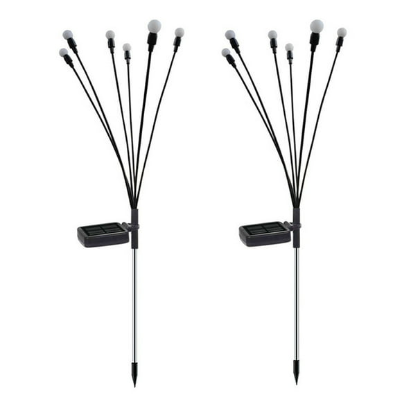 Inteprter 2 piezas de luz Solar para patio trasero, lámpara de suelo decorativa impermeable a prueba de lluvia para el hogar, accesorios de iluminación Iluminación y accesorios Vistoso Inteprter HA073260-02